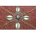 Women's Ethnic Nagaland Sling zip cloth small Bag Coral beads stones
